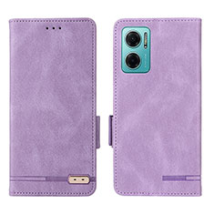 Coque Portefeuille Livre Cuir Etui Clapet L07Z pour Xiaomi Redmi Note 11E 5G Violet