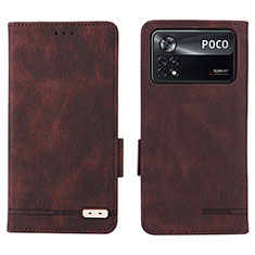 Coque Portefeuille Livre Cuir Etui Clapet L07Z pour Xiaomi Redmi Note 11E Pro 5G Marron