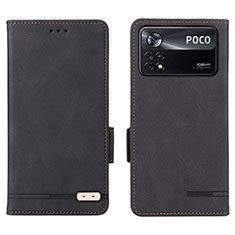 Coque Portefeuille Livre Cuir Etui Clapet L07Z pour Xiaomi Redmi Note 11E Pro 5G Noir