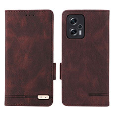 Coque Portefeuille Livre Cuir Etui Clapet L07Z pour Xiaomi Redmi Note 12T Pro 5G Marron