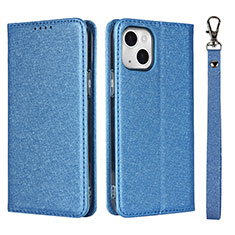 Coque Portefeuille Livre Cuir Etui Clapet L08 pour Apple iPhone 13 Mini Bleu