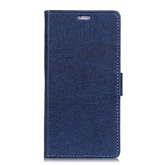 Coque Portefeuille Livre Cuir Etui Clapet L08 pour Asus Zenfone 5 ZE620KL Bleu