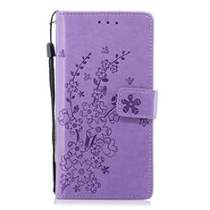 Coque Portefeuille Livre Cuir Etui Clapet L08 pour Huawei P20 Violet