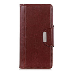 Coque Portefeuille Livre Cuir Etui Clapet L08 pour Huawei P40 Lite E Marron