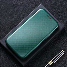Coque Portefeuille Livre Cuir Etui Clapet L08 pour Huawei Y7a Vert