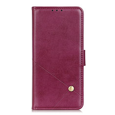 Coque Portefeuille Livre Cuir Etui Clapet L08 pour LG K52 Vin Rouge