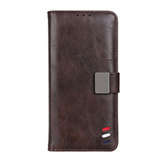 Coque Portefeuille Livre Cuir Etui Clapet L08 pour Realme Narzo 20 Pro Marron