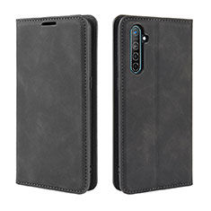 Coque Portefeuille Livre Cuir Etui Clapet L08 pour Realme X2 Noir