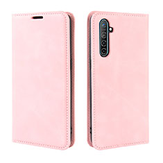 Coque Portefeuille Livre Cuir Etui Clapet L08 pour Realme X2 Rose