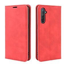 Coque Portefeuille Livre Cuir Etui Clapet L08 pour Realme XT Rouge