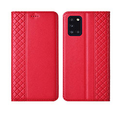 Coque Portefeuille Livre Cuir Etui Clapet L08 pour Samsung Galaxy A31 Rouge