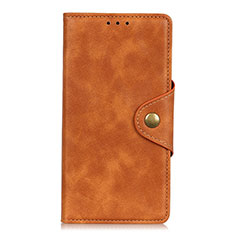 Coque Portefeuille Livre Cuir Etui Clapet L08 pour Samsung Galaxy M01 Core Orange