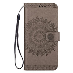 Coque Portefeuille Livre Cuir Etui Clapet L08 pour Samsung Galaxy S20 Plus 5G Gris