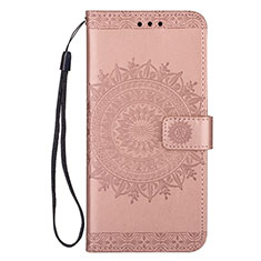 Coque Portefeuille Livre Cuir Etui Clapet L08 pour Samsung Galaxy S20 Plus Or Rose