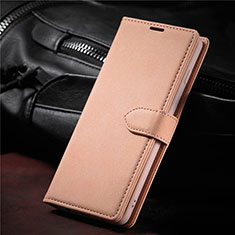 Coque Portefeuille Livre Cuir Etui Clapet L08 pour Samsung Galaxy S21 Plus 5G Or Rose