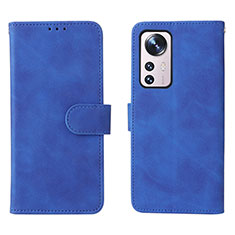 Coque Portefeuille Livre Cuir Etui Clapet L08 pour Xiaomi Mi 12 5G Bleu