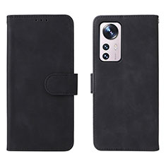 Coque Portefeuille Livre Cuir Etui Clapet L08 pour Xiaomi Mi 12 5G Noir