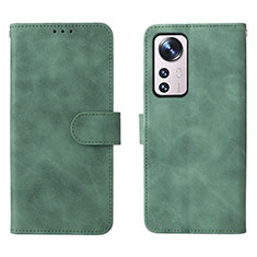 Coque Portefeuille Livre Cuir Etui Clapet L08 pour Xiaomi Mi 12 5G Vert