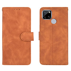 Coque Portefeuille Livre Cuir Etui Clapet L08Z pour Realme 7i RMX2193 Marron