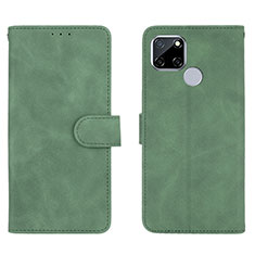 Coque Portefeuille Livre Cuir Etui Clapet L08Z pour Realme 7i RMX2193 Vert