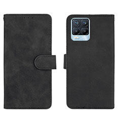 Coque Portefeuille Livre Cuir Etui Clapet L08Z pour Realme 8 4G Noir