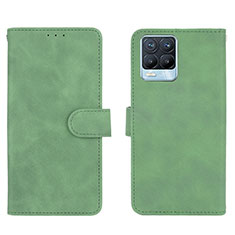 Coque Portefeuille Livre Cuir Etui Clapet L08Z pour Realme 8 4G Vert