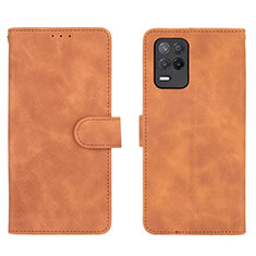 Coque Portefeuille Livre Cuir Etui Clapet L08Z pour Realme 8 5G Marron