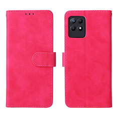 Coque Portefeuille Livre Cuir Etui Clapet L08Z pour Realme 8i Rose Rouge