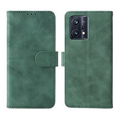 Coque Portefeuille Livre Cuir Etui Clapet L08Z pour Realme 9 4G Vert