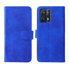 Coque Portefeuille Livre Cuir Etui Clapet L08Z pour Realme 9 Pro+ Plus 5G Bleu