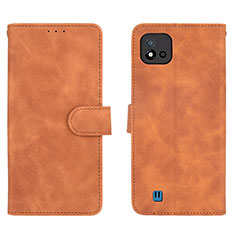 Coque Portefeuille Livre Cuir Etui Clapet L08Z pour Realme C11 (2021) Marron