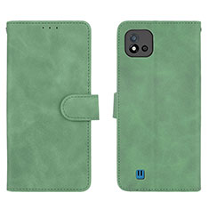 Coque Portefeuille Livre Cuir Etui Clapet L08Z pour Realme C11 (2021) Vert