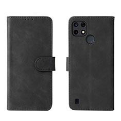 Coque Portefeuille Livre Cuir Etui Clapet L08Z pour Realme C21Y Noir