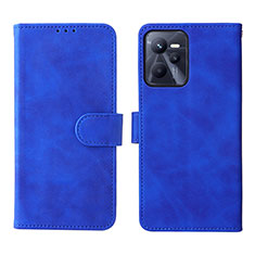 Coque Portefeuille Livre Cuir Etui Clapet L08Z pour Realme C35 Bleu