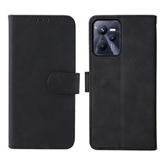 Coque Portefeuille Livre Cuir Etui Clapet L08Z pour Realme C35 Noir