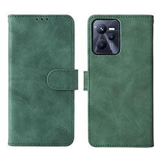 Coque Portefeuille Livre Cuir Etui Clapet L08Z pour Realme C35 Vert