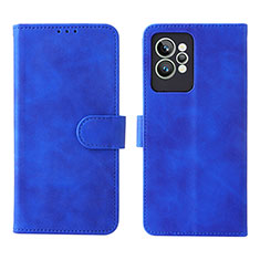 Coque Portefeuille Livre Cuir Etui Clapet L08Z pour Realme GT2 Pro 5G Bleu