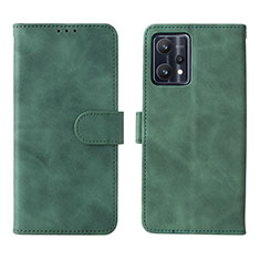 Coque Portefeuille Livre Cuir Etui Clapet L08Z pour Realme Q5 5G Vert