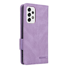 Coque Portefeuille Livre Cuir Etui Clapet L08Z pour Samsung Galaxy A53 5G Violet