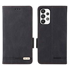 Coque Portefeuille Livre Cuir Etui Clapet L08Z pour Samsung Galaxy A73 5G Noir