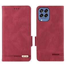 Coque Portefeuille Livre Cuir Etui Clapet L08Z pour Samsung Galaxy M33 5G Rouge