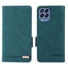 Coque Portefeuille Livre Cuir Etui Clapet L08Z pour Samsung Galaxy M33 5G Vert