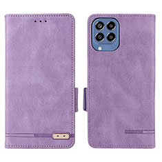 Coque Portefeuille Livre Cuir Etui Clapet L08Z pour Samsung Galaxy M33 5G Violet