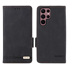 Coque Portefeuille Livre Cuir Etui Clapet L08Z pour Samsung Galaxy S24 Ultra 5G Noir