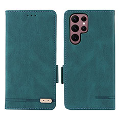 Coque Portefeuille Livre Cuir Etui Clapet L08Z pour Samsung Galaxy S24 Ultra 5G Vert