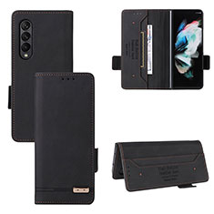 Coque Portefeuille Livre Cuir Etui Clapet L08Z pour Samsung Galaxy Z Fold3 5G Noir