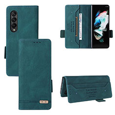 Coque Portefeuille Livre Cuir Etui Clapet L08Z pour Samsung Galaxy Z Fold3 5G Vert