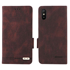 Coque Portefeuille Livre Cuir Etui Clapet L08Z pour Xiaomi Redmi 9i Marron