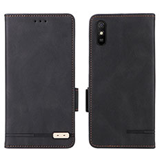 Coque Portefeuille Livre Cuir Etui Clapet L08Z pour Xiaomi Redmi 9i Noir