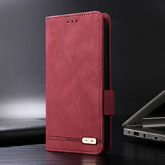 Coque Portefeuille Livre Cuir Etui Clapet L08Z pour Xiaomi Redmi Note 11T Pro+ Plus 5G Rouge